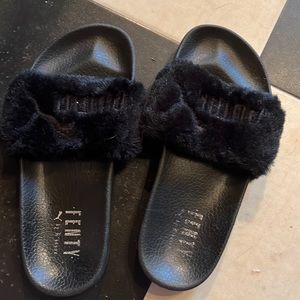 Puma Fenty faux fur slides